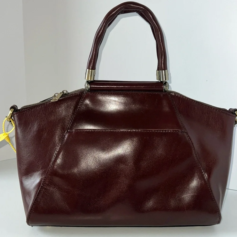Patricia‎ Nash Leather Holland Top Handle Satchel Redish Brown Crossbody